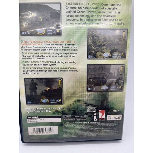 Tom Clancy's Ghost Recon PS2 PlayStation 2 - TESTED - Picture 3 of 6